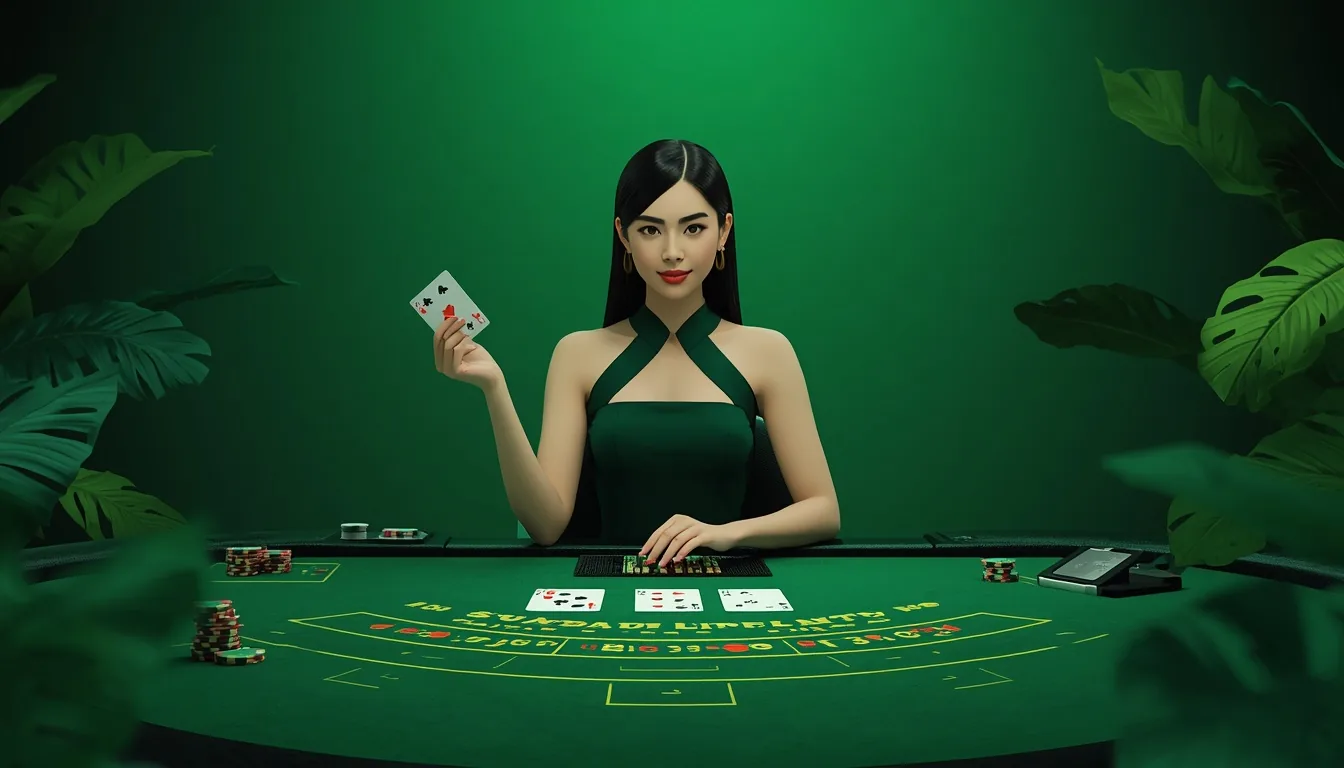 Verde Casino live dealer – professionel kvindelig blackjack-dealer ved bordet