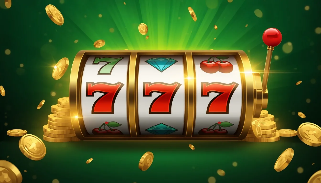 Verde Casino spilleautomater – glødende slot-reels med 777, kirsebær og diamanter